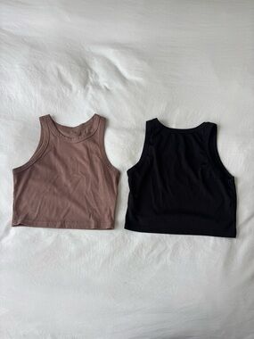 Ribbed Crop Tank Top Bundle (2) – Size Small